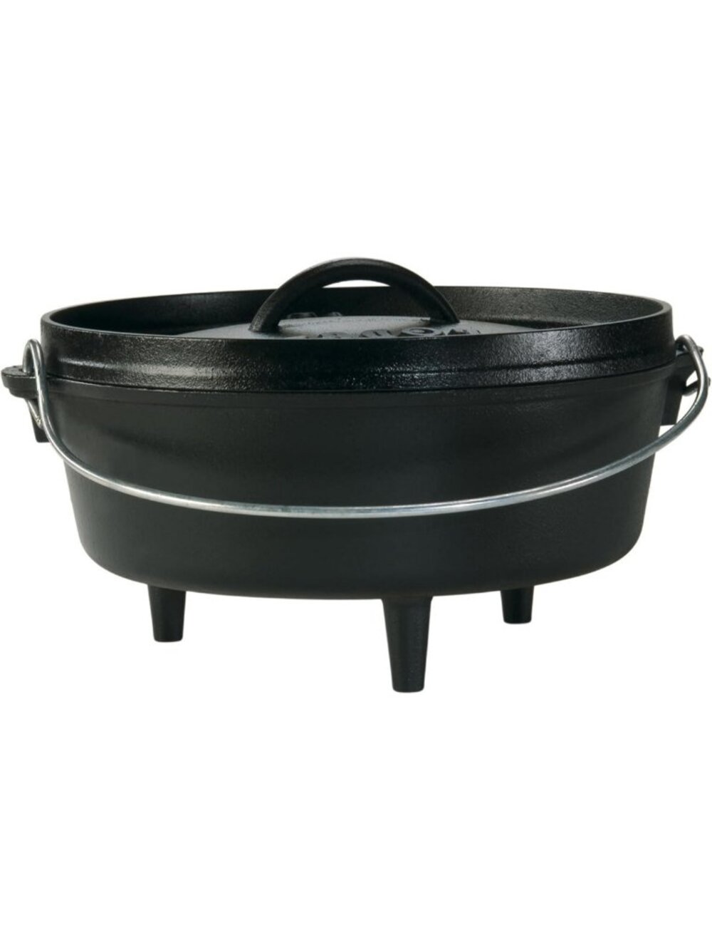 4 Quart Pre-Seasoned Cast Iron Deep Camp Dutch Oven with Lid - Perfect for